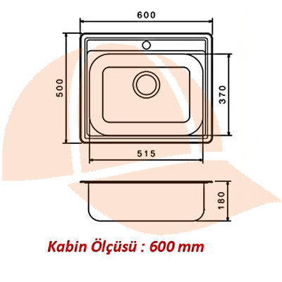 Grahie 60 X 50 Mutfak Eviyesi 6050gr Ölçüleri