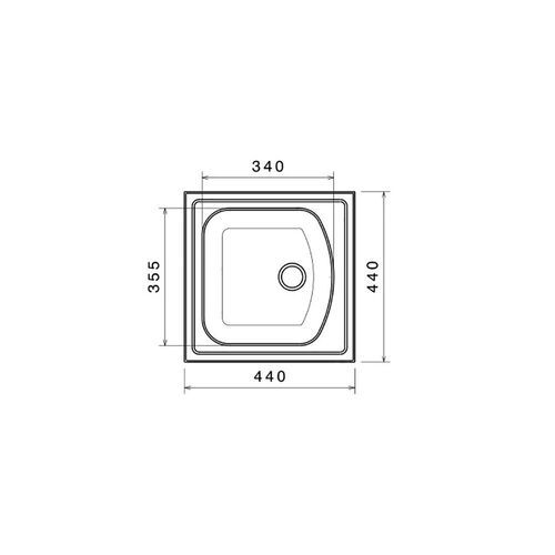 Grahie 44 x 44 Mutfak Eviyesi 4444GR Keten Sol Delikli Ölçüleri