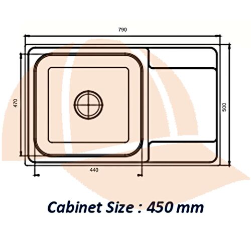 Grahie 79 X 50 Mutfak Eviyesi 7950gr Keten Sol Damlalıklı Ölçüleri